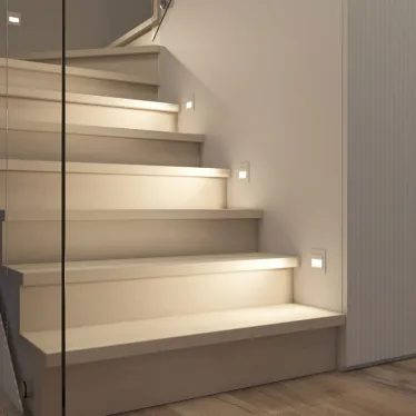 Светильник встраиваемый в стену IP20 LED 3000 К 1 Вт бел. пластик DENKIRS DK3050-WH