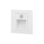 Светильник встраиваемый в стену с датчиком движения IP20 LED 3000 К 1 Вт бел. пластик DENKIRS DK1020-WH