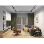 Шинопровод однофазный 3 м черн. заглушка и подвод питания в комплекте DENKIRS TR1003-BK