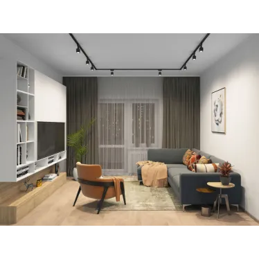 Шинопровод однофазный 3 м черн. заглушка и подвод питания в комплекте DENKIRS TR1003-BK