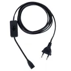 Провод для подключения светильника ULI-Q151 и ULI-Q951 к сети 220В 300 см 2 контакта с кнопкой включения Черный UCX-Q851 LT/300/B BLACK