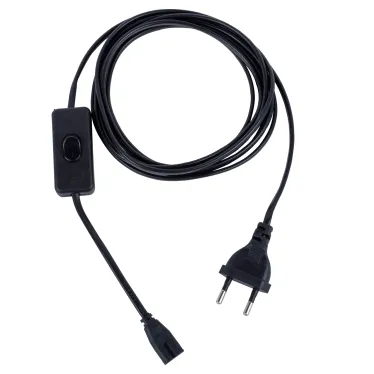 Провод для подключения светильника ULI-Q151 и ULI-Q951 к сети 220В 300 см 2 контакта с кнопкой включения Черный UCX-Q851 LT/300/B BLACK