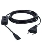 Провод для подключения светильника ULI-Q151 и ULI-Q951 к сети 220В 300 см 2 контакта с кнопкой включения Черный UCX-Q851 LT/300/B BLACK