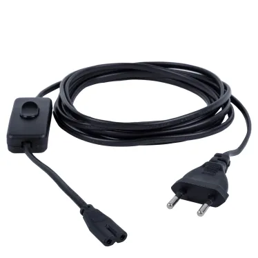 Провод для подключения светильника ULI-Q151 и ULI-Q951 к сети 220В 300 см 2 контакта с кнопкой включения Черный UCX-Q851 LT/300/B BLACK