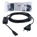 Провод для подключения светильника ULI-Q151 и ULI-Q951 к сети 220В 300 см 2 контакта с кнопкой включения Черный UCX-Q851 LT/300/B BLACK