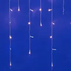 Бахрома светодиодная с эффектом мерцания 25м Соединяемая 440 светодиодов Теплый белый и белый свет Провод прозрачный ULD-B25006-440/TTK WARMWHITE-WHITE IP44 ТМ Uniel