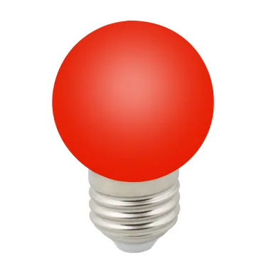Лампа декоративная светодиодная LED-G45-1W/RED/E27/FR/С Форма шар матовая Цвет красный Картон