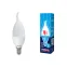 Лампа светодиодная LED-CW37-9W/NW/E14/FR/NR Форма свеча на ветру, матовая. Серия Norma. Белый свет (4000K). Картон. ТМ Volpe