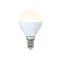 Лампа светодиодная LED-G45-7W/WW/E14/FR/NR . Форма шар, матовая. Серия Norma. Теплый белый свет (3000K). Картон. ТМ Volpe