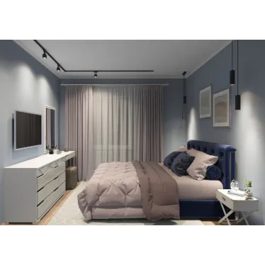 Шинопровод однофазный 3 м черн. заглушка и подвод питания в комплекте DENKIRS TR1003-BK