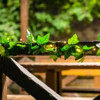 Садовая гирлянда на солнечной батарее USL-S-135/PT2000 IVY Плющ 20 светодиодов Теплый белый свет 1*АА Ni-Mh аккумулятор в/к IP44