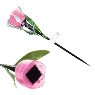 Светодиодный садовый светильник на солнечной батарее СОЛАР USL-C-451/PT305 PINK TULIP