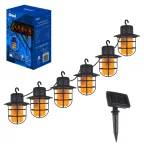 Гирлянда садовая на солнечной батарее USL-S-121/PT2500 LANTERNS Фонарики 72 светодиода Эффект пламени 1*АА Ni-Mh аккумулятор в/к IP44