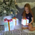 ULD-R509 USB GIFTBOX SET Светильник декоративный «Коробки с подарками», с USB проводом. Набор из 3штук. 300 светодиодов. Белый свет. Цвет корпуса радужный. TM Uniel