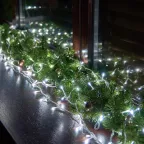 Гирлянда светодиодная 25м Соединяемая 225 светодиодов Белый свет Провод прозрачный ТМ Uniel ULD-S2500-225/STК WHITE IP20