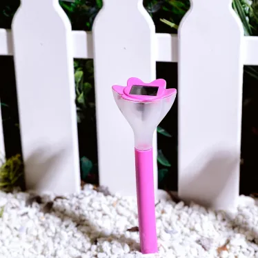 Светодиодный садовый светильник USL-C-420/PT305 PINK CROCUS на солнечной батарее,белый свет. 1*LR Ni-Mh аккумулятор в/к. IP44