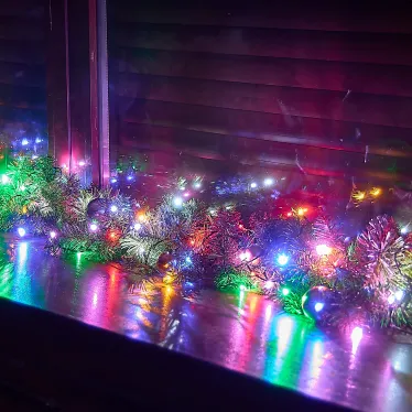 Гирлянда светодиодная 10м 100 светодиодов Белый желтый зеленый красный розовый синий свет Провод зеленый ТМ Uniel ULD-S1000-100/DGA MULTI-3 IP20