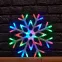 Фигура светодиодная Снежинка 40х40см Подвесная 48 светодиодов RGB свет Провод прозрачный ULD-H4040-048/DTA RGB IP20 SNOWFLAKE TM Uniel