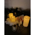 Фигура светодиодная Свеча на батарейках 2АА (не в/к) в составе набора из 3 штук 1 светодиод Теплый ULD-F050 WARM WHITE CANDLE SET3