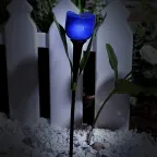 Светодиодный Светильник садовый на солнечной батарее СОЛАР USL-C-454/PT305 BLUE TULIP