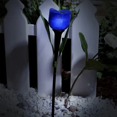 Светодиодный Светильник садовый на солнечной батарее СОЛАР USL-C-454/PT305 BLUE TULIP