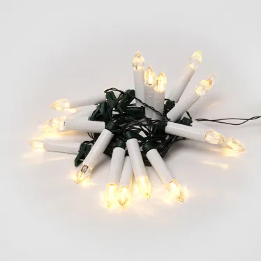 Гирлянда светодиодная Свечки 4м 20 светодиодов Теплый белый свет Постоянное свечение Провод зеленыйULD-S0400-020/SGA WARM WHITE IP20 CANDLES
