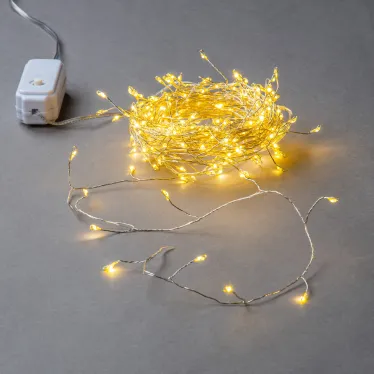 Гирлянда светодиодная Роса 10м 250 светодиодов Теплый белый свет Провод прозрачный ТМ Uniel ULD-S1000-250/DTA WARM WHITE IP20 DEWDROP