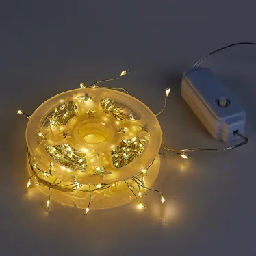 Гирлянда светодиодная Роса 10м 250 светодиодов Теплый белый свет Провод прозрачный ТМ Uniel ULD-S1000-250/DTA WARM WHITE IP20 DEWDROP