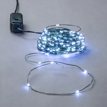 Гирлянда светодиодная Роса 400м 4000 светодиодов Белый свет Провод зеленый ТМ Uniel ULD-S40000-4000/DGA WHITE IP20 DEW