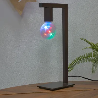 Светодиодный светильник Свечение 3D звёзды Вилка 220В Диаметр 8см ULI-Q309 1,5W/RGB ДИСКО ШАР 3D