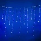 Бахрома светодиодная с эффектом мерцания 25м Соединяемая 440 светодиодов ULD-B25006-440/TTK BLUE-WHITE IP44 Синий и белый свет Провод прозрачный