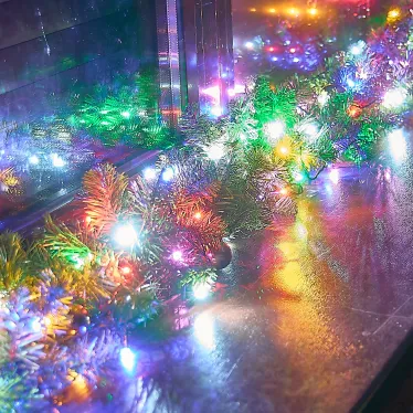 Гирлянда светодиодная 10м 100 светодиодов Белый желтый зеленый красный розовый синий свет Провод зеленый ТМ Uniel ULD-S1000-100/DGA MULTI-3 IP20