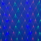 Сетка светодиодная с эффектом мерцания 1.5х1.5м Соединямая 96 светодиодов Разноцветный свет Проводпрозрачный ULD-N1515-96/TTK MULTI IP44