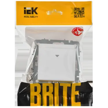 BRITE Выключатель карточный 30А ВС10-1-8-БрАБ арктический белый IEK