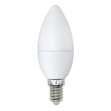 Лампа светодиодная LED-C37-9W/NW/E14/FR/NR Лампа светодиодная. Форма свеча, матовая. Серия Norma. Белый свет (4000K). Картон. ТМ Volpe