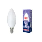 Лампа светодиодная LED-C37-7W/DW/E14/FR/NR Форма свеча, матовая. Norma. Дневной (6500K).
