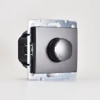 Диммер RAIN 500Вт с фильтром черный графит матовый механизм