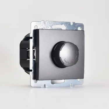 Диммер RAIN 500Вт с фильтром черный графит матовый механизм