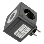 Разветвитель сетевой с выключателем с заземлением 2 гнезда 2USB+1TYPE C 16А 3500Вт Черный ТМ UnielS-GES2-16SBUC BLACK