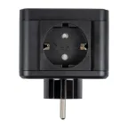 Разветвитель сетевой с выключателем с заземлением 2 гнезда 2USB+1TYPE C 16А 3500Вт Черный ТМ UnielS-GES2-16SBUC BLACK