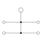 Блок распределительный с верт. адаптером на рейки шириной 15/35мм, зажим push-in, 1 ввод 6 кв.мм, 4 точки подключения 2,5 кв.мм, красный