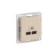 ATLASDESIGN USB РОЗЕТКА A+A, 5В/2,1 А, 2х5В/1,05 А, механизм, ПЕСОЧНЫЙ