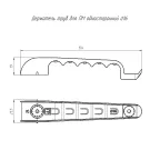 Держатель труб для прямого монтажа односторонний на 5 мест белый d16 (30шт/210шт уп/кор)