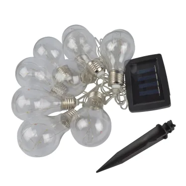 Светодиодный Светильник садовый USL-S-126/PT4000 BULBS Садовая гирлянда на солнечной батарее Лампочки,10 светодиодов. Разноцветный свет. 1*АA Ni-Mh аккумулятор в/к. IP44