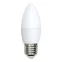 Лампа светодиодная LED-C37-9W/WW/E27/FR/NR Форма свеча, матовая. Серия Norma. Теплый белый свет (3000K). Картон. ТМ Volpe