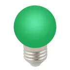 Лампа декоративная светодиодная LED-G45-1W/GREEN/E27/FR/С Форма шар матовая Цвет зеленый Картон