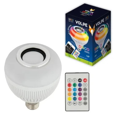 Светильник светодиодный Диско с динамиком и Bluetooth 220В белый ULI-Q340 8W/RGB/E27 WHITE