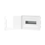 Щиток 12 мод встраиваемый для полых стен FRAME, белый, с прозрачной дверцей, с 2 шинами PEN на 6 и 8 отв.