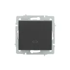 Выключатель RAIN промежуточный черный графит матовый механизм