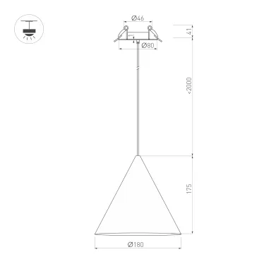 Светильник светодиодный SP-MAKOTO-R180-10W Warm3000 (WH, 36 deg, 230V, TRIAC) (ARL, IP20 Металл, 3 года)